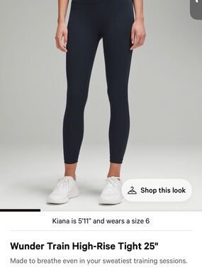 Lululemon Wunder Train High-Rise Tight 25" - Size 4 NAVY